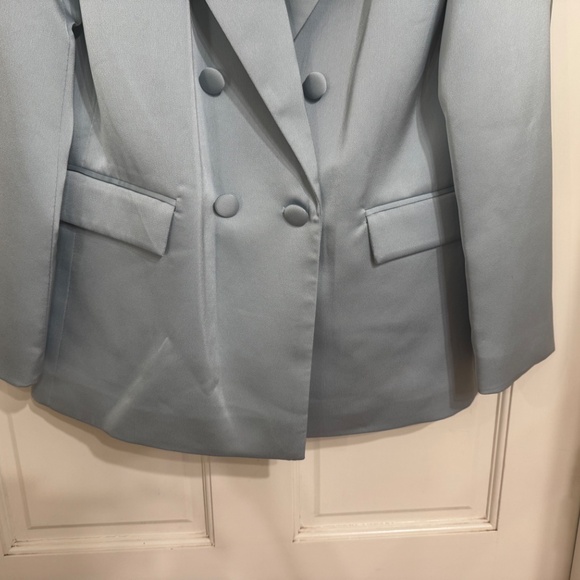NEW with tags If Only Studio Blue satin-like Jacket/Blazer sz 6 - Picture 3 of 6